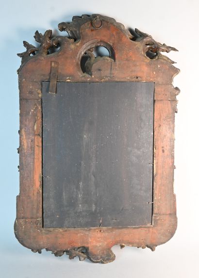 Miroir en bois sculpté, époque Louis XV,...