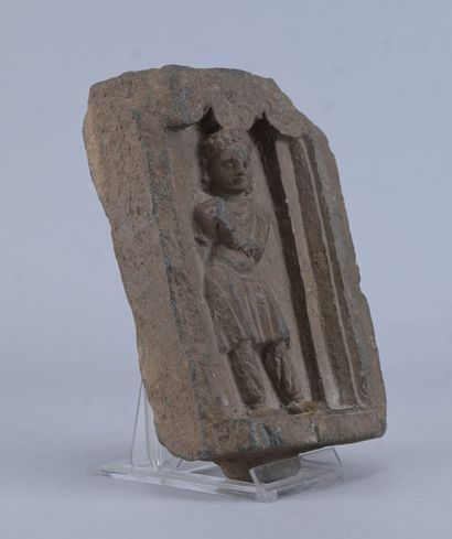 Fragment architectural de temple indien en...