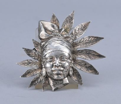 Art Nouveau brooch signed F. Monier, made...