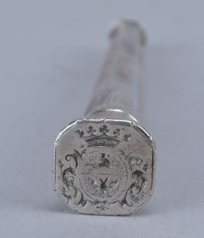Cachet héraldique en argent, fin du XVIIIe...