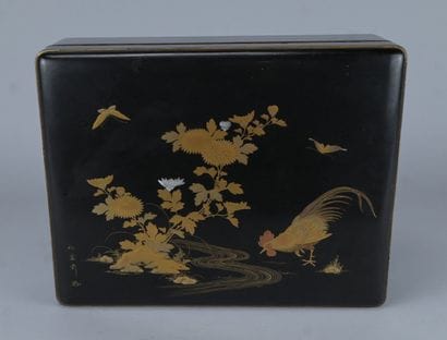 Boîte de jeu japonaise en laque,époque Meiji,...