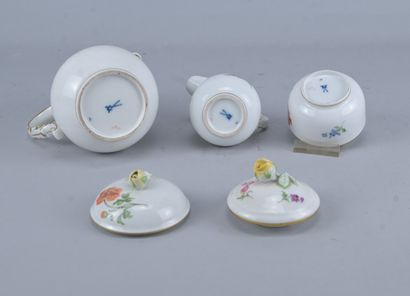 Service à café Meissen en porcelaine à décor...