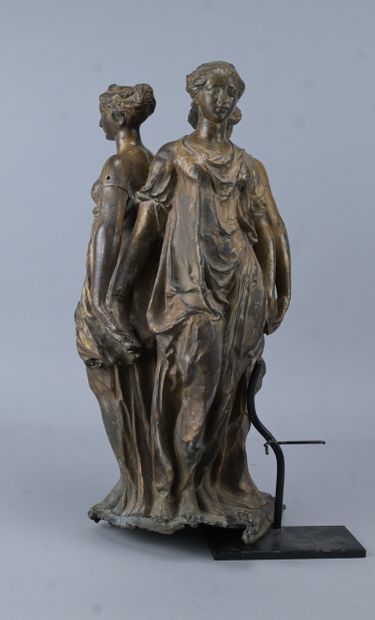 Groupe des Trois Grâces en bronze de fonderie...