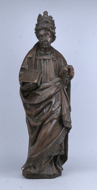 Père de l'Église en chêne sculpté, XVIe siècle
Sculpture...