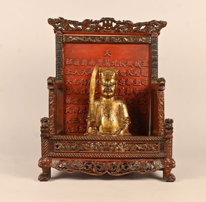 China – Gilded Wooden Dignitary – 19th century

A...