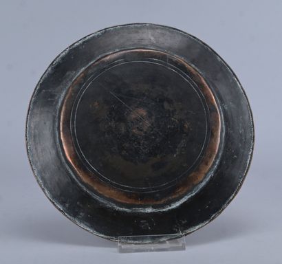 Islamic platter – engraved copper – Syria...