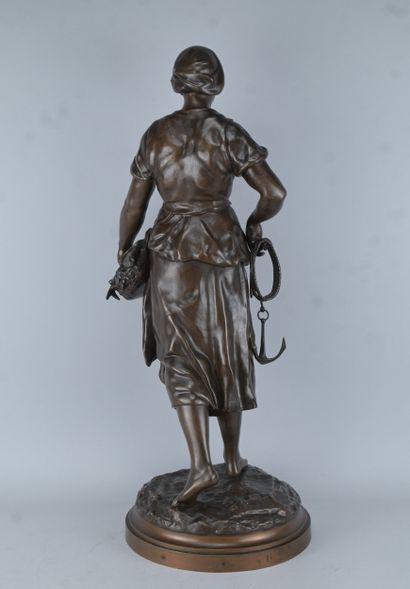 Émile Picault – Fishmonger – Bronze, late...