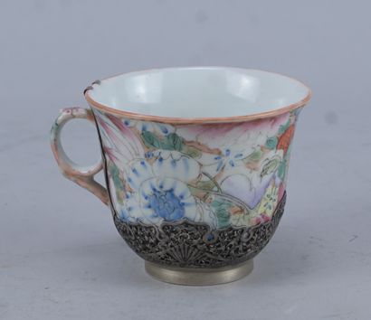 Teacup—porcelain with silver mount—China,...