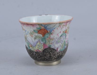 Teacup—porcelain with silver mount—China,...