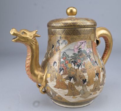 Satsuma Earthenware Tea Set – Japan – Meiji...