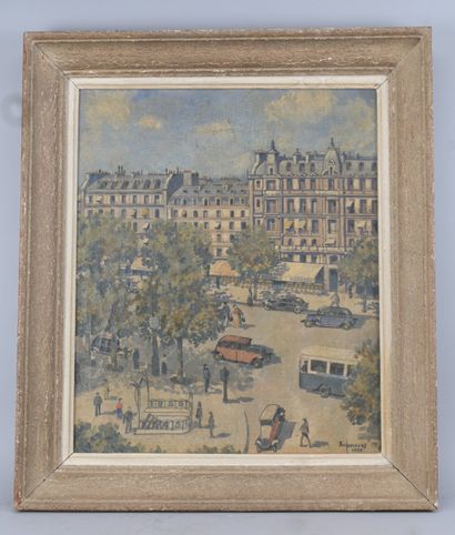 Boisfleury, View of Paris, oil on canvas,...
