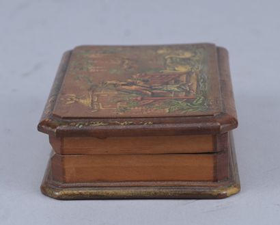 Boîte en bois - peint à décor orientaliste...