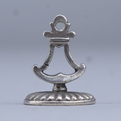Cachet à cire en argent – armoiries – XVIIIe...