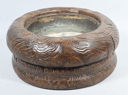 Wooden Hibachi with Metal Bowl - Japan -...