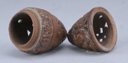 Tabatière en corozo sculpté ajouré – XIXe...