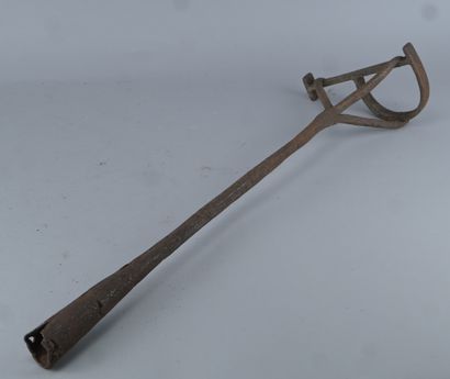 Wrought-iron branding iron – letter “P” –...