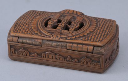 Tabatière – buis sculpté – XIXe siècle

Tabatière...