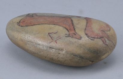 Painted Stone with Animal Motifs, 20th Century

A...
