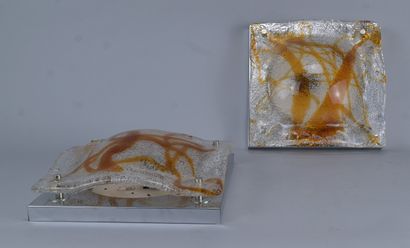 Murano – Paire d'appliques en verre, vers...