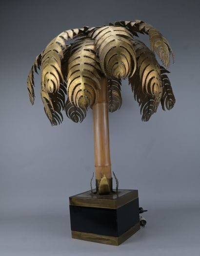 Maison Jansen – Lampe palmier en métal doré

Lampe...