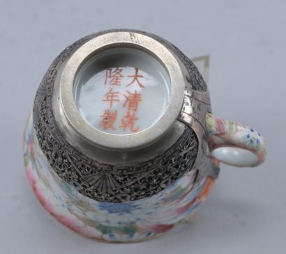 Teacup—porcelain with silver mount—China,...