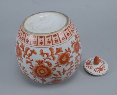 China – Lidded Vase with Iron-Red Decoration...