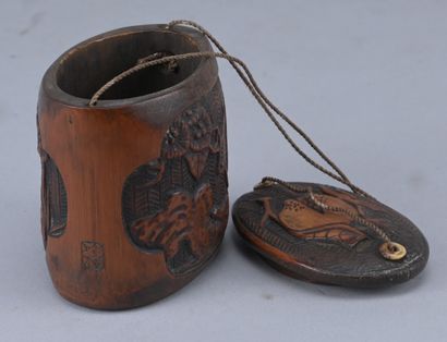 Carved bamboo tonkotsu, Japan, 19th century

Japanese...