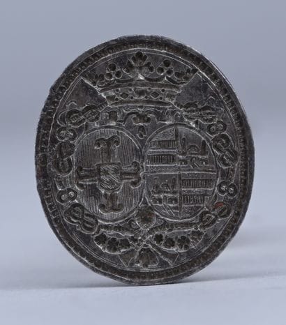 Cachet à cire en fer forgé – armoiries –...