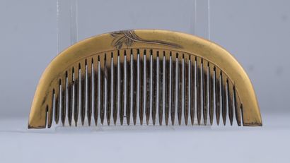 Japanese maki-e lacquer kushi – early 20th...