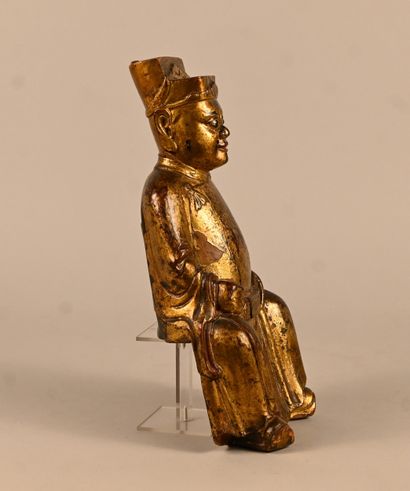 China – Gilded Wooden Dignitary – 19th century

A...