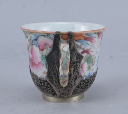 Teacup—porcelain with silver mount—China,...