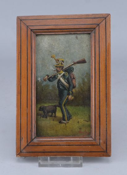 French School – Voltigeur – Oil on panel...