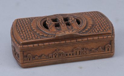 Tabatière – buis sculpté – XIXe siècle

Tabatière...