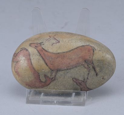 Painted Stone with Animal Motifs, 20th Century

A...