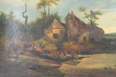 Flemish School – Lively Landscape at the...