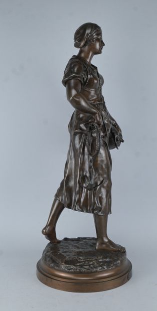 Émile Picault – Fishmonger – Bronze, late...