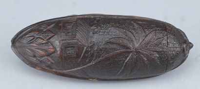 Tabatière sculptée - Noix de coco – XIXe...