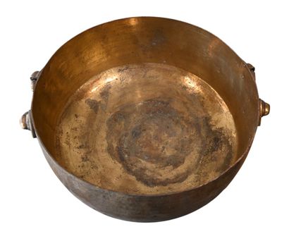Gilded copper temple bowl, Bengal (India),...