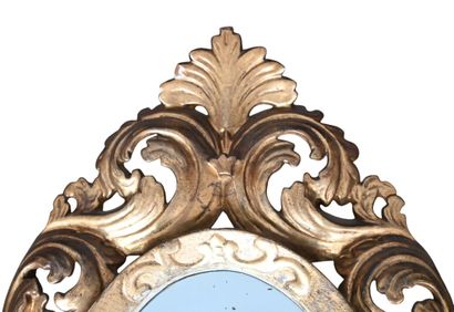 Pair of carved and gilded wood girandole...