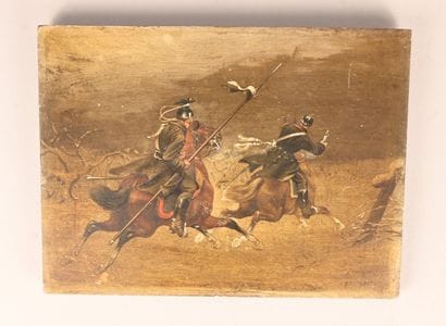 Christian Sell (1831-1883) military scene...