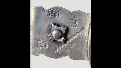 Liège silver and cut-crystal oil and vinegar...