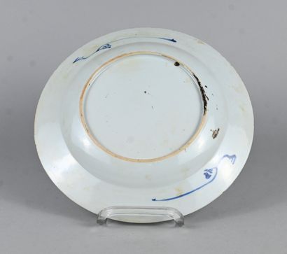 Blue-and-white Chinese porcelain plate, 18th...