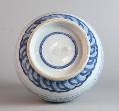 Chinese blue and white porcelain vase decorated...