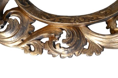 Pair of carved and gilded wood girandole...