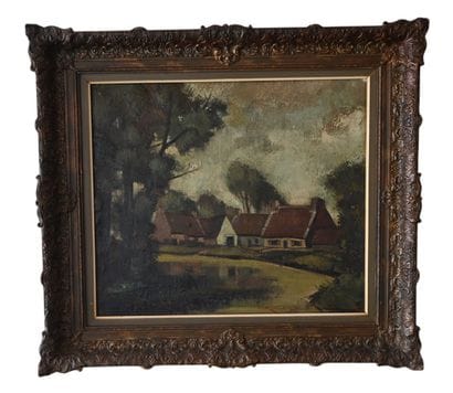 Gilbert Renson (1885-1948) - Belgian village...
