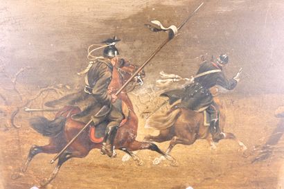 Christian Sell (1831-1883) military scene...