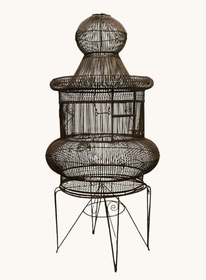 Large wrought-iron birdcage, early 20th century
Large...