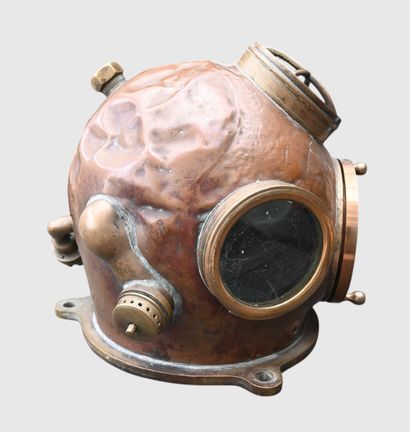 Copper diving helmet, early 20th century

A...