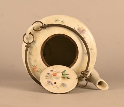 Chinese famille rose porcelain teapot decorated...