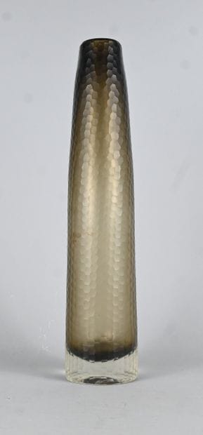 Faceted blown glass vase, Murano, in the...